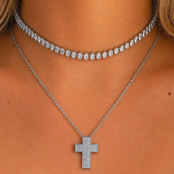 Collar Cruz Brillante