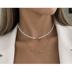Collar Doble Cruz + Dios